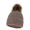 Wintermütze Damen mit Bommel Beige Savona