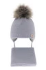 Winterset Jungen: Mütze und Schal Merinowolle Blau Anastazy
