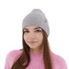 Herbst und Wintermütze Damen, grau, mit Merinowolle und Kaschmir, Alineta