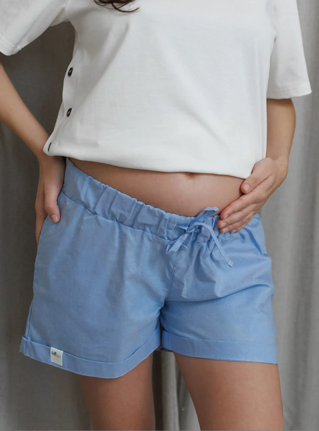 OXFORD Umstandsshorts, blau