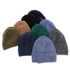 Herbst und Frühlingsset Jungen: Mütze und Schlauchschal 100% extrafeine Merinowolle Navy Blau Bruce