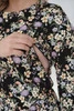  Milky Classic Stillkleid, 3/4 Arm, schwarz, mit Blumen