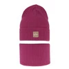Herbst und Frühlingsset Mädchen: Mütze und Schlauchschal, mit Baumwolle, Rosa Furora