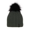 Wintermütze Damen mit Bommel Grün Xena