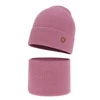 Herbst und Frühlingsset Mädchen: Mütze und Schlauchschal 100% extrafeine Merinowolle Rosa Brook