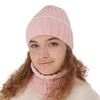 Winterset für Mädchen: Mütze und Schlauchschal in Beige Judit