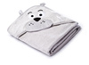 Baby Handtuch Grau Bär 100x100 cm - Sensillo