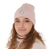 Herbst und Frühlingsset Mädchen: Mütze und Schlauchschal, mit Baumwolle, Rosa Mersila