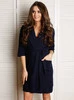 Umstandsbademantel BASIC -  Marineblau