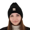 Wintermütze Damen aus Merinowolle Schwarz Benedetta