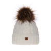 Wintermütze Damen mit Bommel Cremefarben Euforia