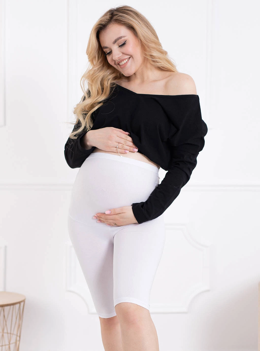 1/3 Umstandsleggings kurz hose - Weiß