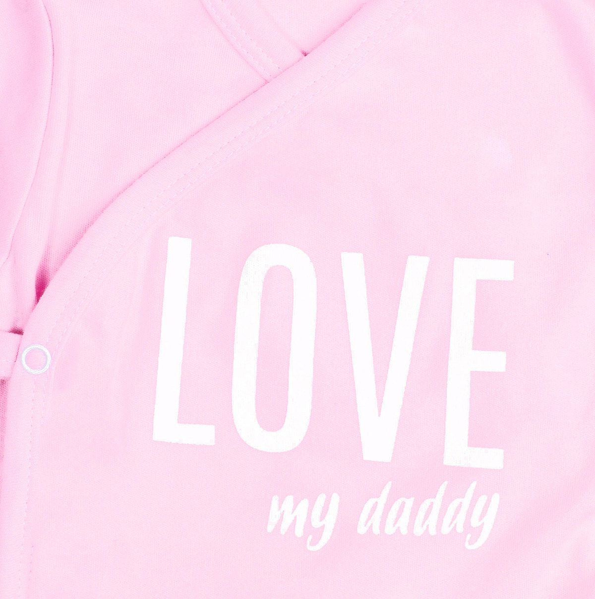 LOVE MY DADDY Baby-Body mit Umschlag – Rosa