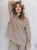 Umstands- und Still-Sweatshirt mit Kordelzug – Kaffe