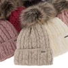 Wintermütze Damen mit Bommel Camel Omega