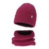 Winterset für Mädchen: Mütze und Schlauchschal aus Merinowolle in Rosa Peggy