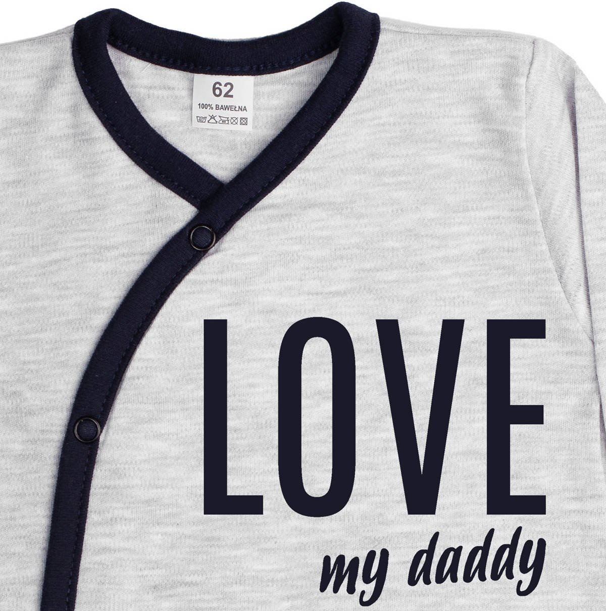 Baby-Schlafanzug LOVE MY DADDY- grau