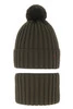 Winterset Jungen: Mütze und Schlauchschal mit Bommel khaki Wiliam