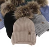 Winterset für Jungen: Mütze und Schlauchschal aus 100% extrafeiner Merinowolle in Navy Blau Juno