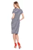Umstands-Midikleid mit marineblauen Streifen