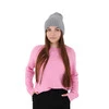 Wintermütze Damen 100% extrafeine Merinowolle Grau Ariga