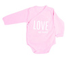 LOVE MY DADDY Baby-Body mit Umschlag – Rosa