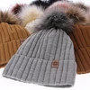 Wintermütze Damen mit Bommel Braun Loara