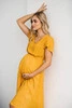  Lovely Dress Midi-Umstands- und Stillkleid, kurze Ärmel, Marineblau mit kleinen Blumen