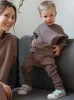  Familien-Kinder-Trainingsanzug-Set – Braun