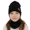 Herbst und Frühlingsset Mädchen baumwolle: Mütze und Schlauchschal Rosa Friza