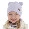 Herbst und Frühlingsset Mädchen: Mütze und Schlauchschal, Baumwolle, Violett Georgea