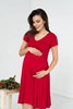 Mommy Chic Umstands- und Stillkleid, purpurrot