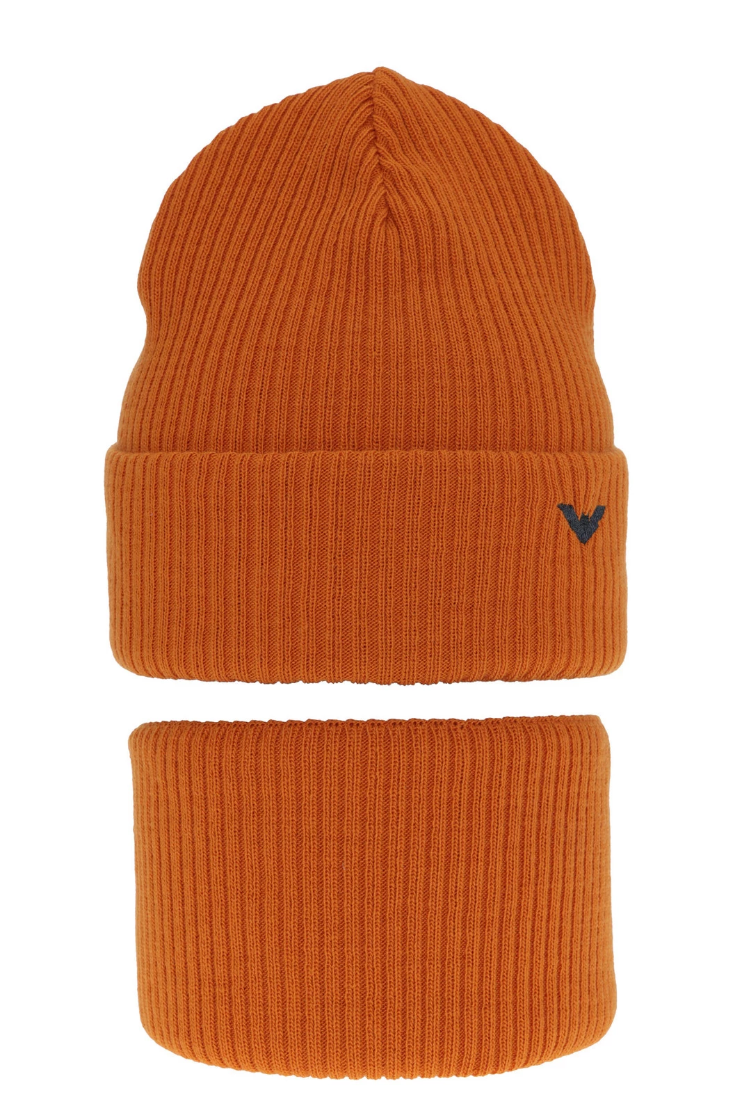 Winterset für Jungen: Mütze und Schlauchschal in Orange Romeo