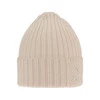 Wintermütze Damen 100% extrafeine Merinowolle Beige Ariga