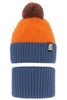 Winterset für Jungen: Mütze und Schlauchschal Blau Arlekin