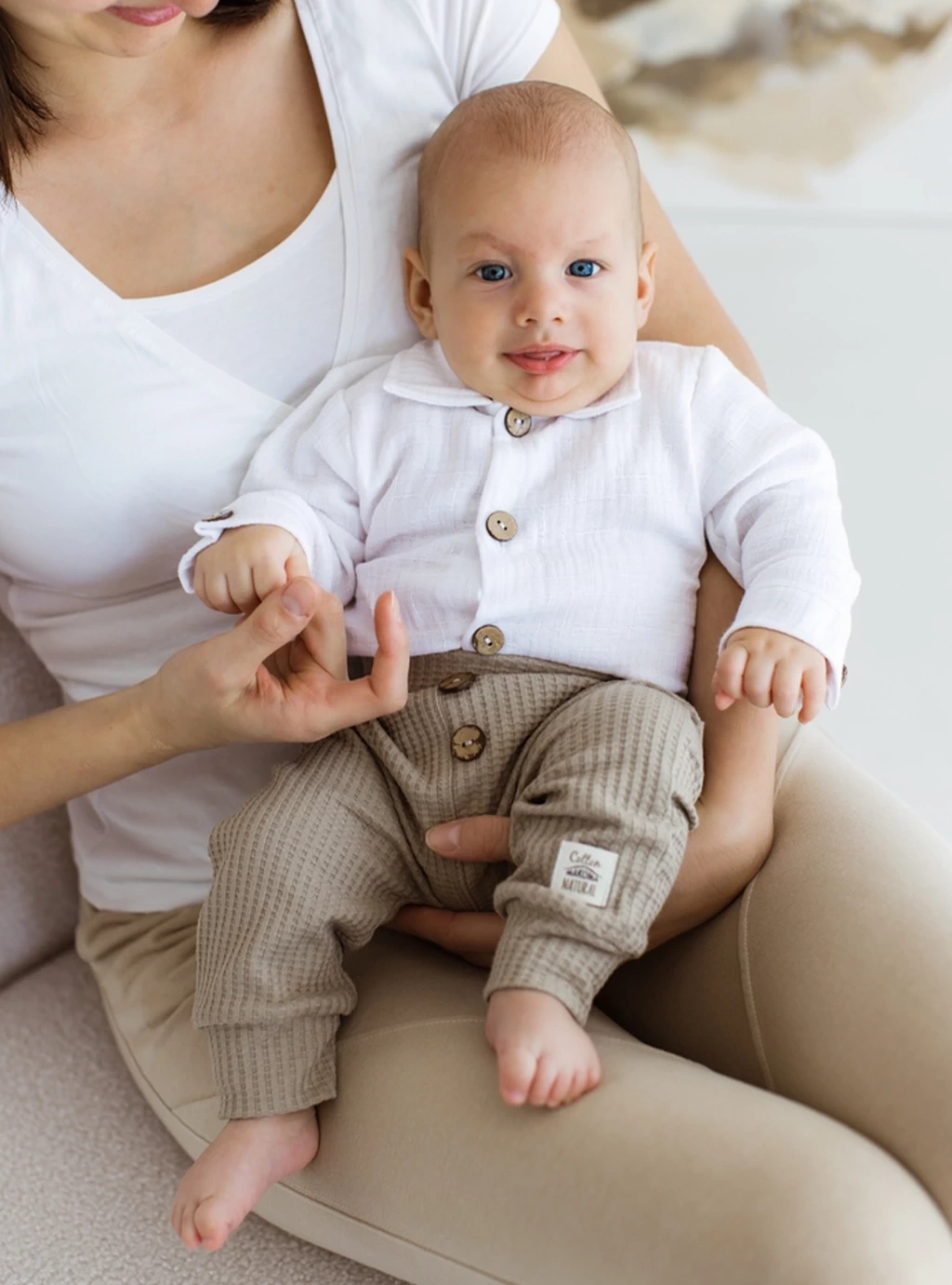 DR Bamboo Musselin-Baby-Shirt – Milch