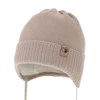 Wintermütze für Mädchen mit Merinowolle Beige Dari