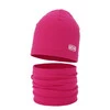Herbst und Frühlingsset Mädchen baumwolle: Mütze und Schlauchschal Rosa Friza