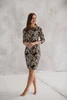  Milky Classic Stillkleid, 3/4 Arm, schwarz, mit Blumen