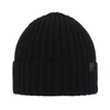 Wintermütze Herren 100% extrafeine Merinowolle Schwarz Nathan