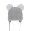 Wintermütze für Mädchen mit Bommel Grau Emila