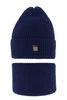 Winterset für Jungen: Mütze und Schlauchschal in Blau Amadeo