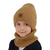 Winterset für Jungen: Mütze und Schlauchschal in Navy Blau Basilio