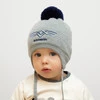 Winterset Jungen: Mütze und Schlauchschal mit Bommel Navy Blau Wings