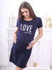 Umstandsshirt LOVE MY BABY - Marineblau