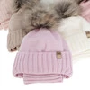 Winterset Mädchen: Mütze und Schlauchschal, Winter, rosa, mit Bommel, Primula