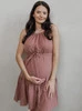HOT SUMMER kurzes Umstands- und Stillkleid in Altrosa