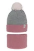 Winterset Mädchen: Mütze und Schlauchschal mit Bommel Rosa Rosalin