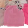 Herbst und Frühlingsset Mädchen: Mütze und Schlauchschal, mit Baumwolle, Rosa Nicolette