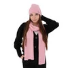 Damen-Set Frühling - Winter: Mütze und Schal Grün 100% extrafeine Merinowolle Melpomena